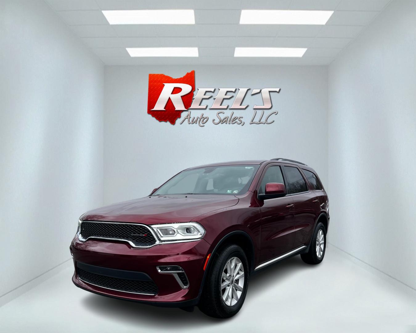 2021 Red /Black Dodge Durango SXT Plus AWD (1C4RDJAG1MC) with an 3.6L V6 DOHC 24V engine, 8-Speed Automatic transmission, located at 11115 Chardon Rd. , Chardon, OH, 44024, (440) 214-9705, 41.580246, -81.241943 - This 2021 Dodge Durango SXT PLUS AWD is a well-equipped midsize SUV that offers a comprehensive package of performance, technology, and convenience features. Powered by the reliable 3.6 Pentastar V6 engine mated to an 8-speed automatic transmission and all-wheel drive, it delivers a blend of power a - Photo#0